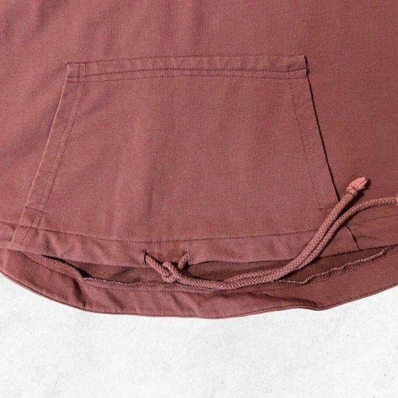 Doe & Rae Women‎ Size M Sweatshirt Red Brown Pullover 3/4 Sleeves Front Pocket - Picture 4 of 9